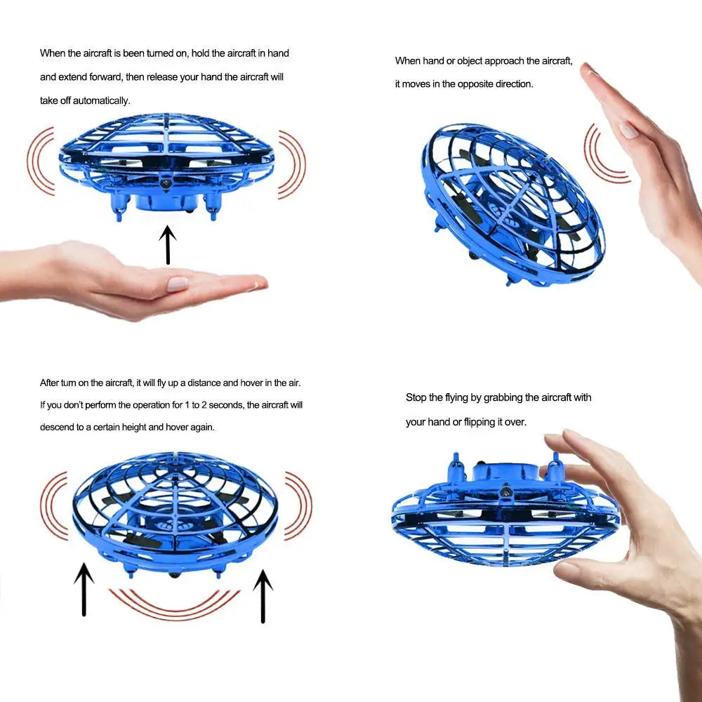 Mini Helicopter UFO RC Drone Infraed Hand Sensing Aircraft Electronic Model Quadcopter Flayaball Small Drone Toys for Children